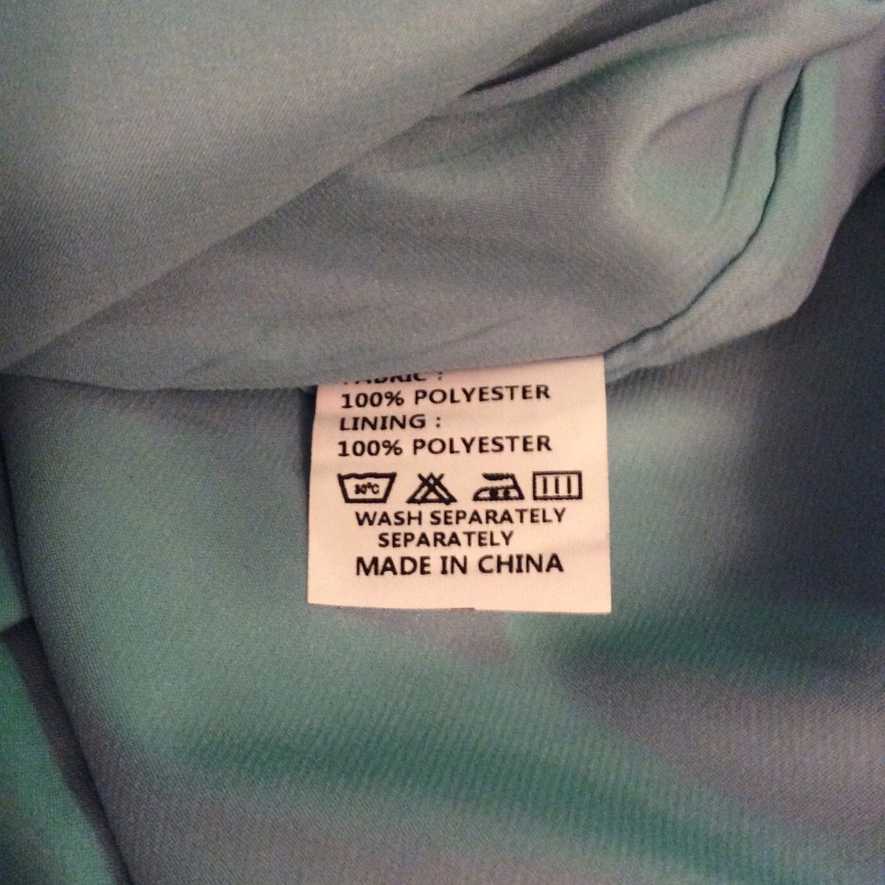 Blue Floral Off Shoulder Sleeve Chiffon Dress - Picture 4 of 6